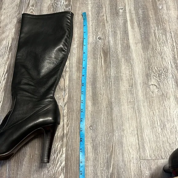 Y2K Cole Haan Leather Heeled Boots Size 8