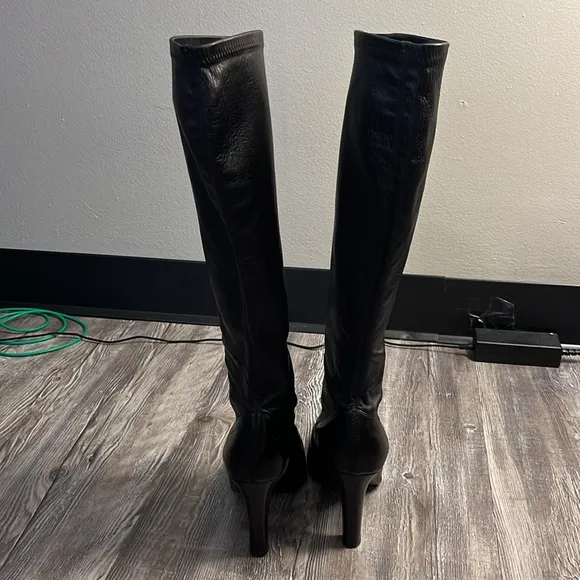 Y2K Cole Haan Leather Heeled Boots Size 8