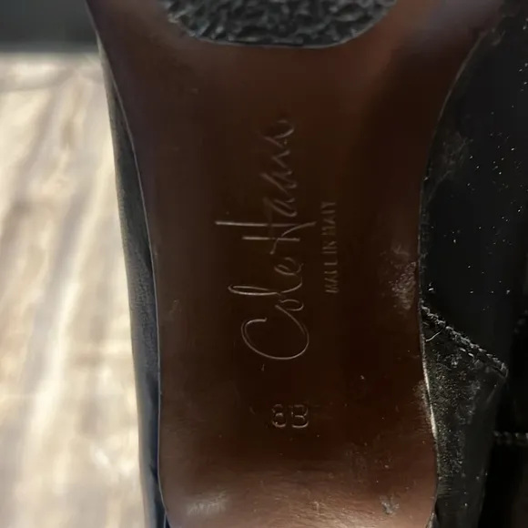 Y2K Cole Haan Leather Heeled Boots Size 8