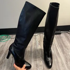 Y2K Cole Haan Leather Heeled Boots Size 8