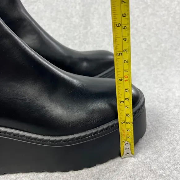 Y2K Nine West Chunky Sole Toe Pull On Chelsea Ankle Boots 9 90s Goth Baddie