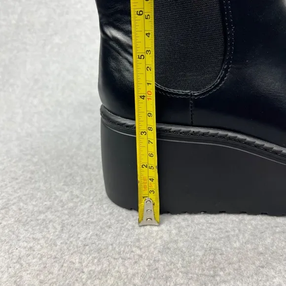 Y2K Nine West Chunky Sole Toe Pull On Chelsea Ankle Boots 9 90s Goth Baddie