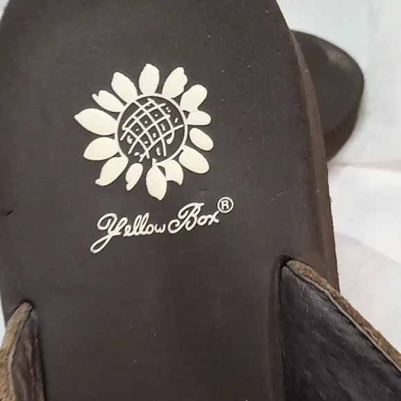 Yellowbox studded cow hair sandals size 7.5