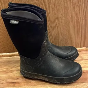 Youth Bogs kids size 6 Classic black waterproof slip on -30 degrees warm boots