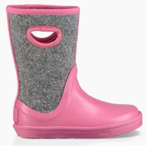 Youth UGG Kex Sparkle Pink Azalea Rain boots size 2 youth Like New