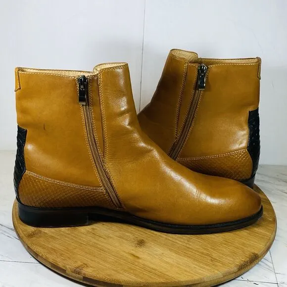 Zanzara Chelsea Boots Brown Leather ZK554514 Size 11.5 EXCELLENT CONDITION