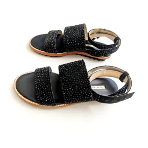 Zara Embellished Studded Ankle Strap Sandals With Track Soles Women's Size 6