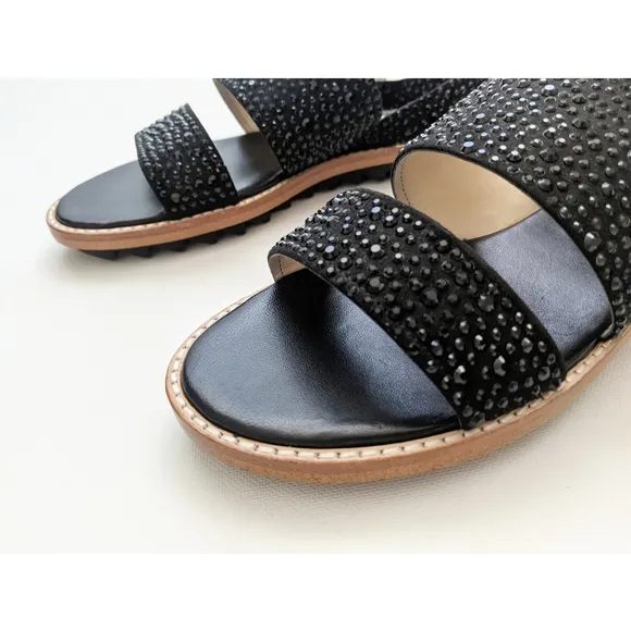 Zara Embellished Studded Ankle Strap Sandals With Track Soles Women's Size 6