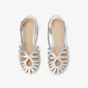 Zara girls silver fisherman sandals
