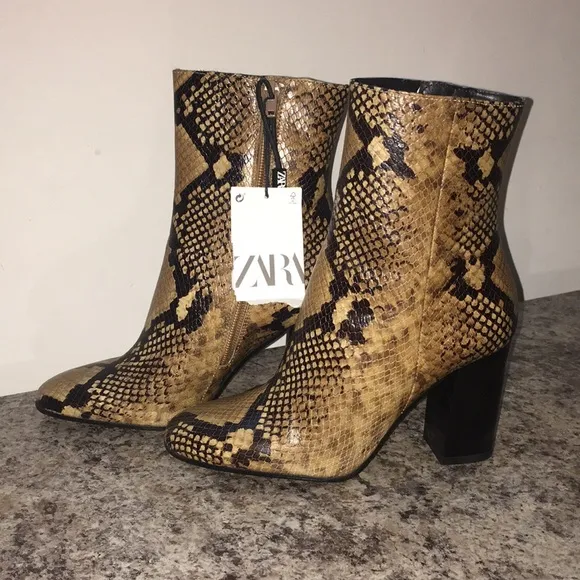Zara Snakeskin Boots